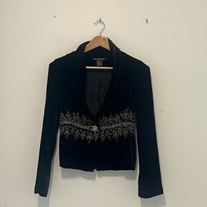 Central Park West Black Velvet Women's Jacket
